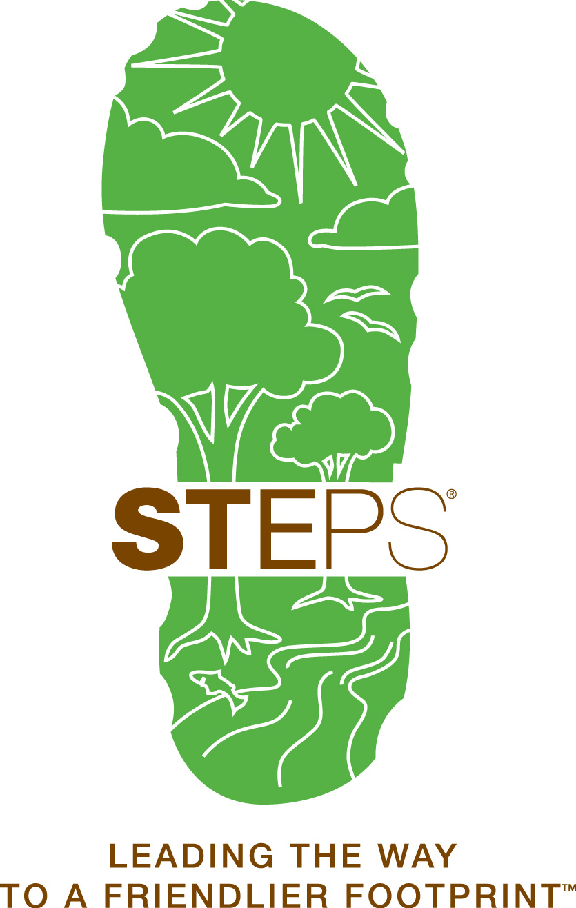 Steps foot print logo.