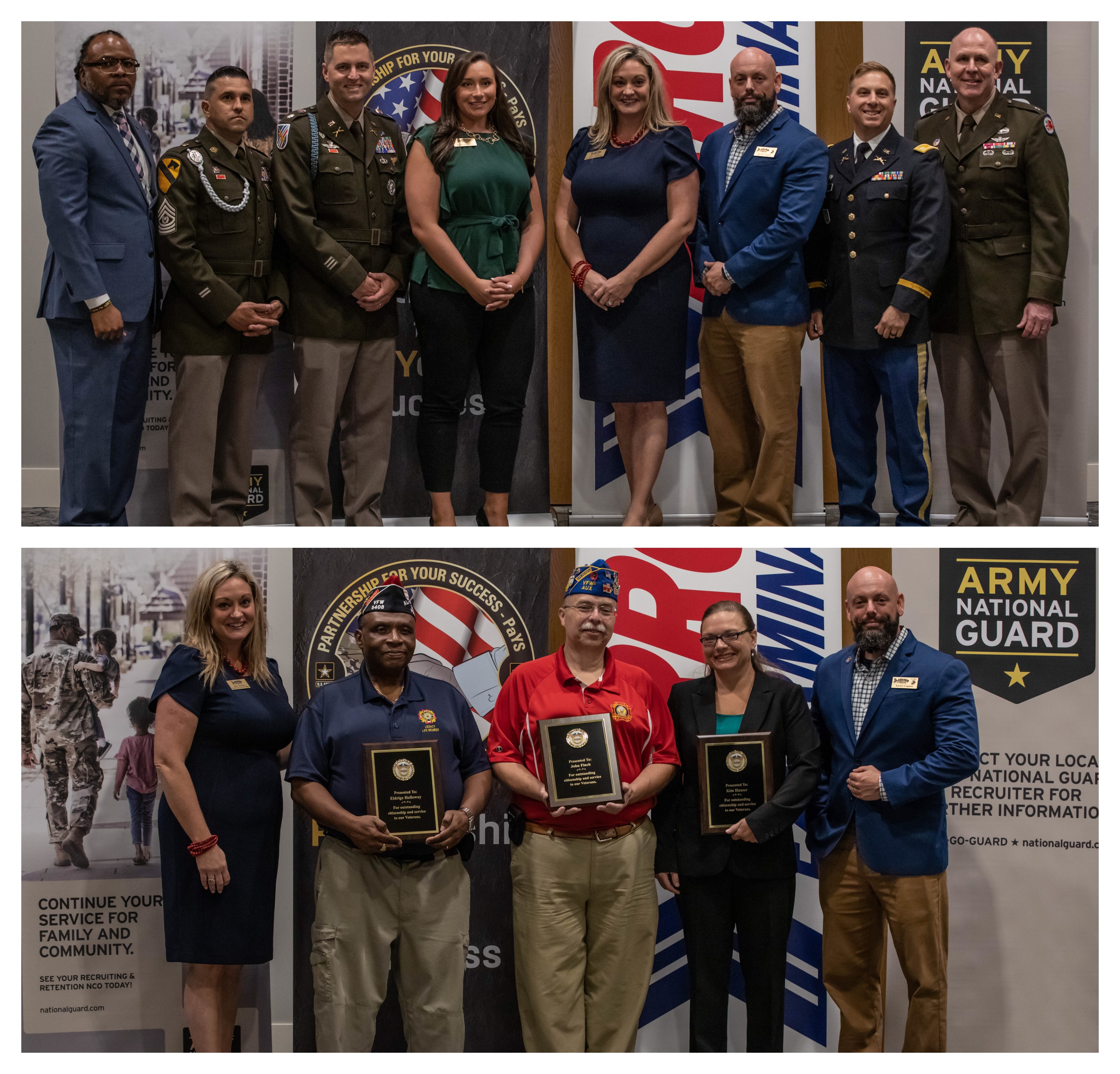 Veterans and Arrow members at veterans banquet.