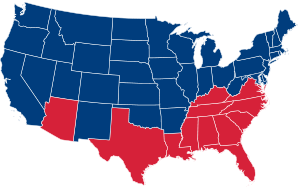 Arrow Service Areas Map Spanning from Arizona to Florida