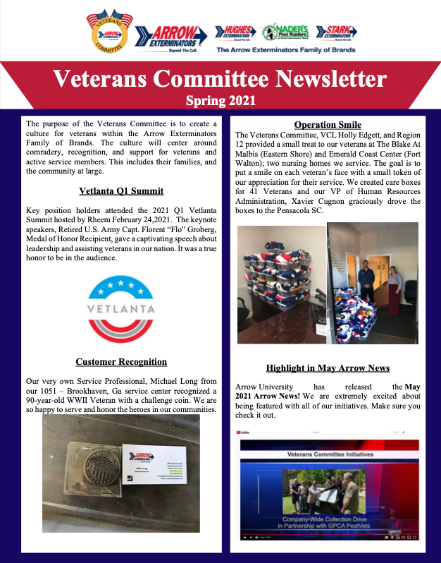 Veterans Committee Newsletter Spring 2021.